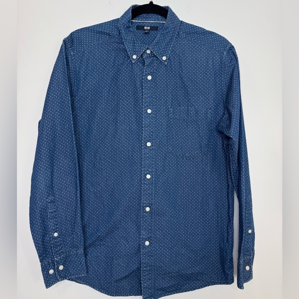 Uniqlo Blue Casual Button Down Shirt